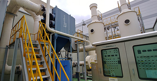 Filtration dust collecting facility